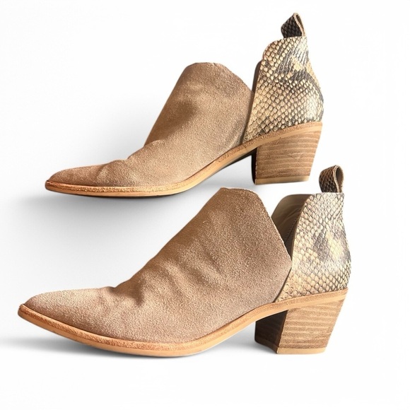 DOLCE VITA Sonni Taupe and Snake Ankle Booties with heel size 6 - Picture 8 of 10